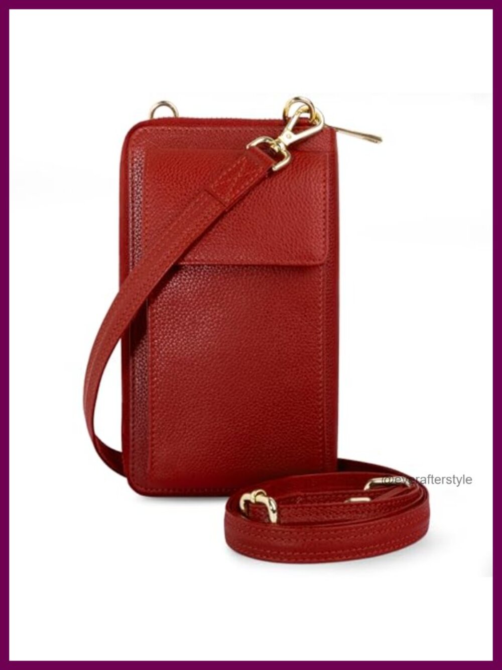 Genuine Leather Crossbody Bag RFID Blocking Anti Theft Wallet Purse